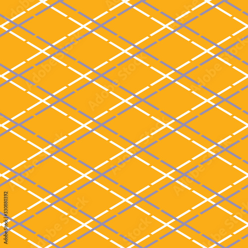 Vector geometric diamond repeating seamless pattern with solid lines and dashes. Perfect for wallpaper, scrap booking and fabric.