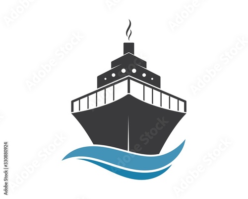 cruise ship Logo Template vector icon illustration
