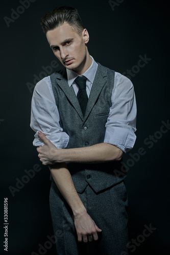 Принти на полотні handsome young man