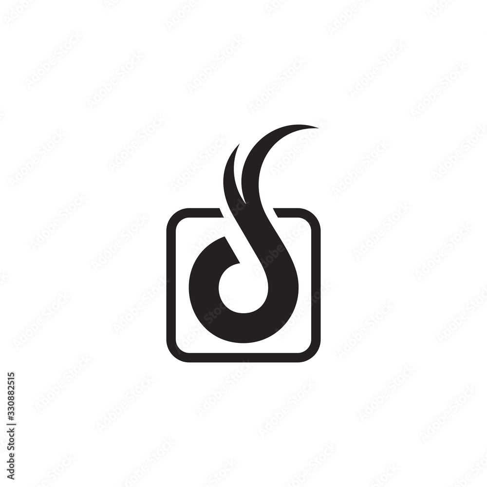 letter d curves leather abstract square frame logo vector letter d curves leather abstract square frame logo vector