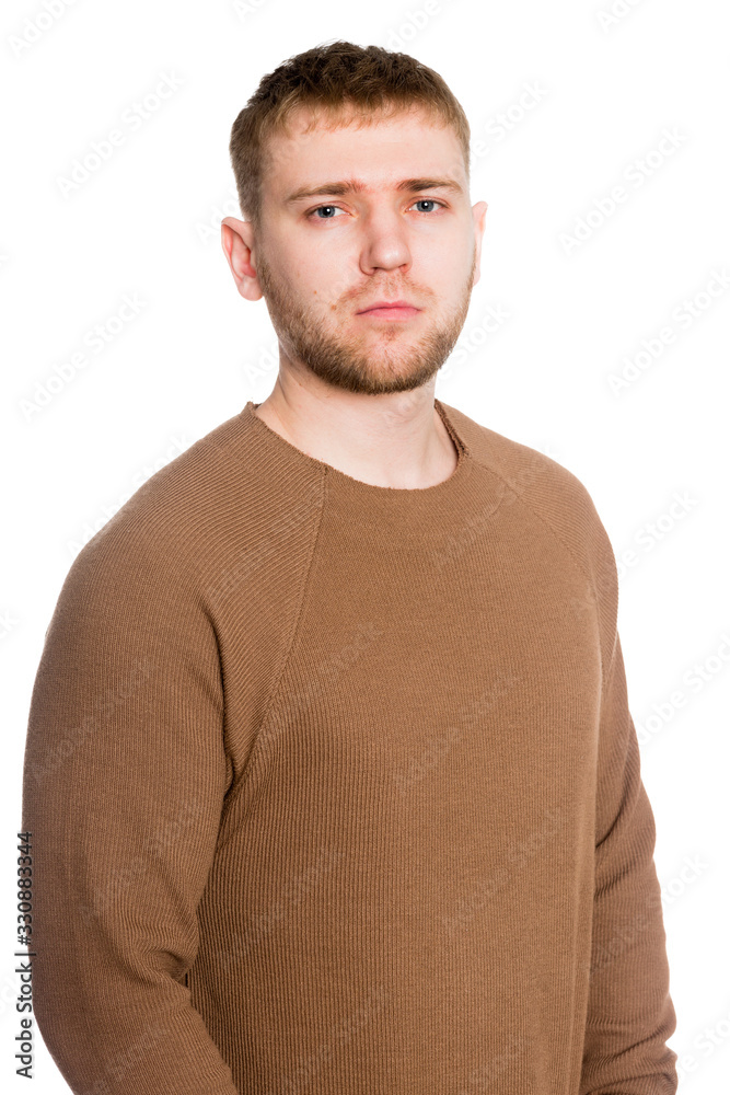 Fototapeta premium Portrait young handsome European man