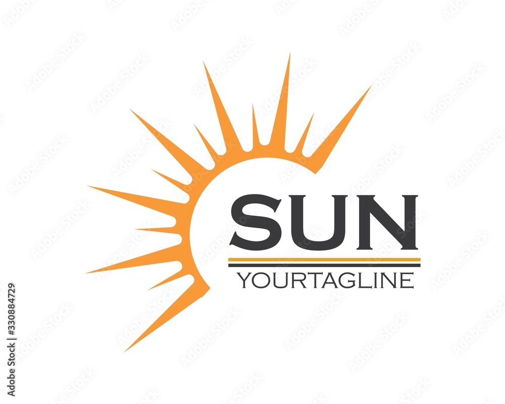 Fototapeta premium sun ilustration logo vector icon