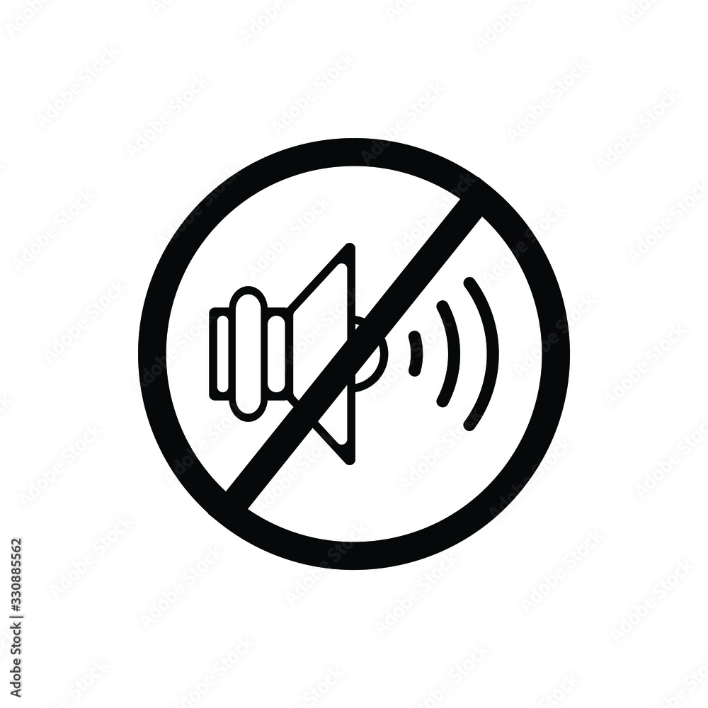 mute icon vector simple design mute icon vector simple design