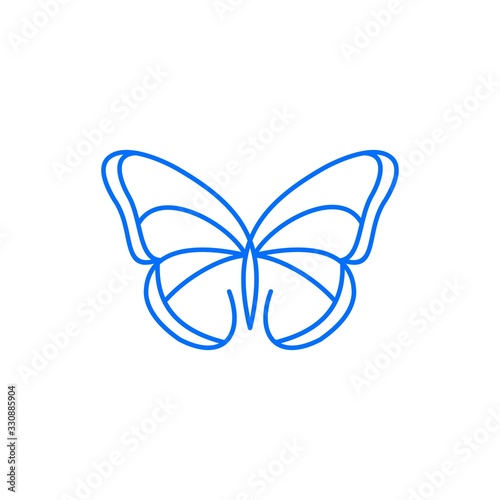 butterfly logo vector line icon drawing shape illustration