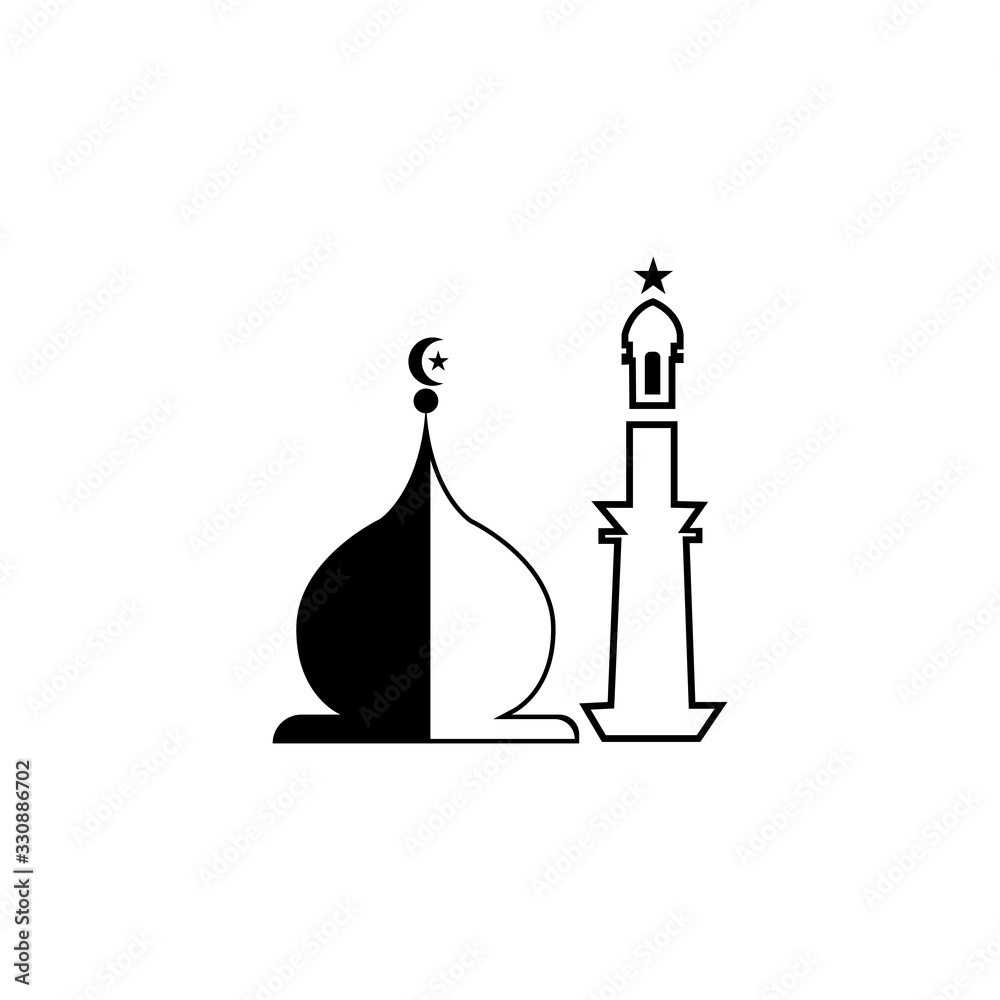 islamic mosque logo vector icon template islamic mosque logo vector icon template