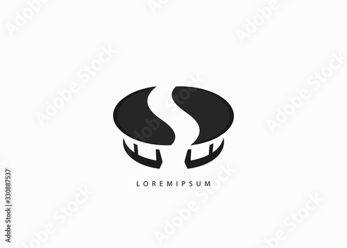 Stadium hall Logo Vector icon template