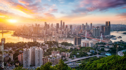 Modern metropolis skyline, Chongqing, China, Chongqing panorama. © 昊 周