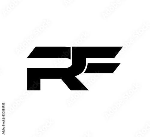 Initial 2 letter Logo Modern Simple Black RF