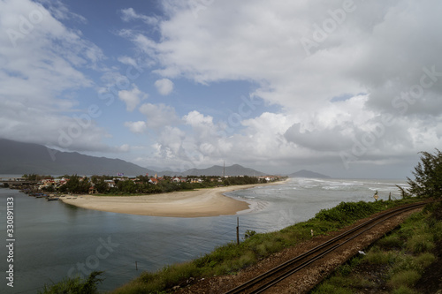 Wallpaper Mural landscape with river and blue sky Torontodigital.ca