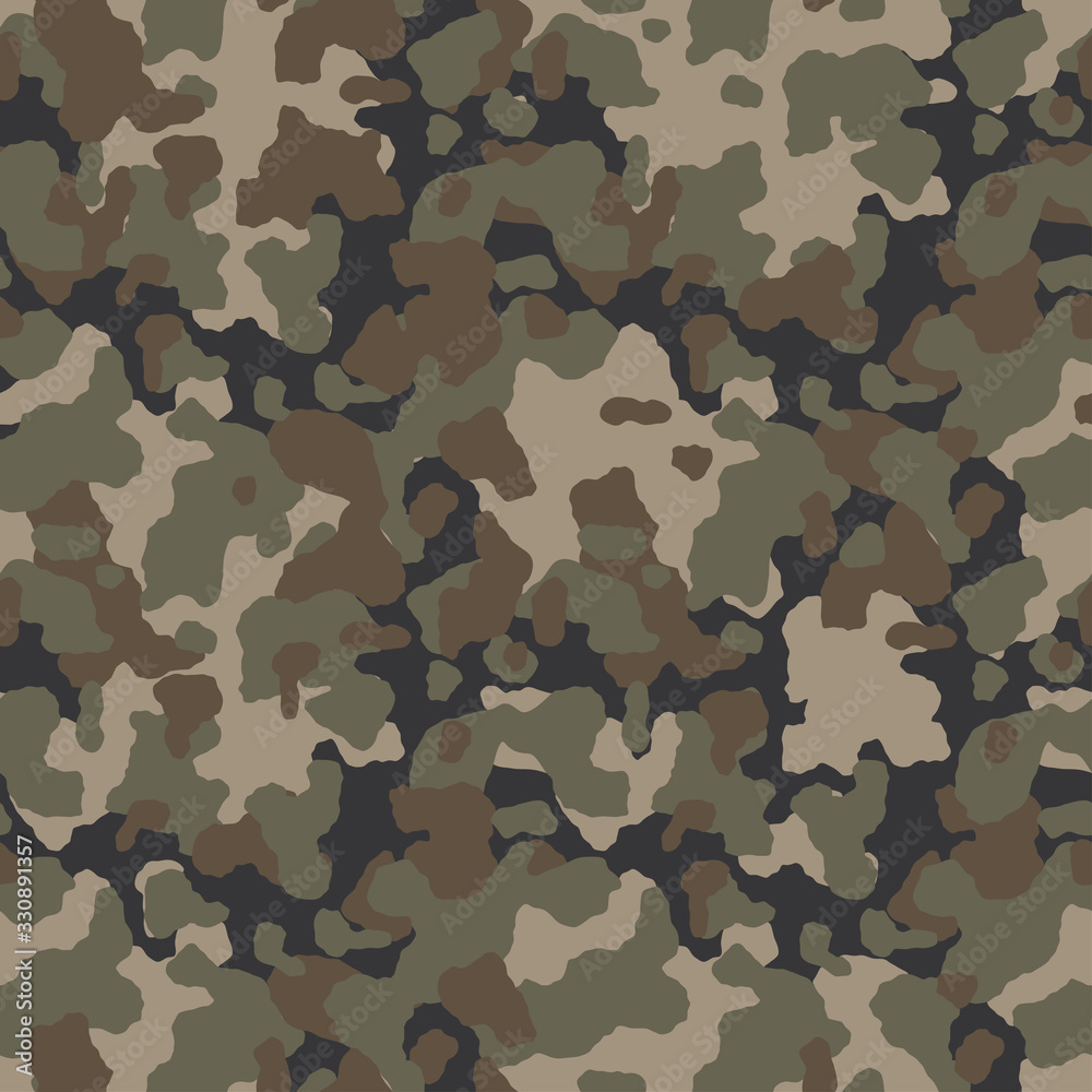 Green seamless camouflage pattern background. Army clothing style. Forest  masking military camo. Vector texture. vector de Stock | Adobe Stock