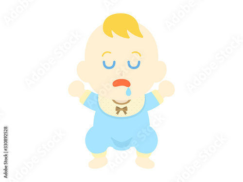 昼寝している白人の赤ちゃん