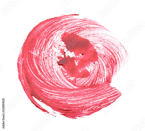 Smeared blood on white back...