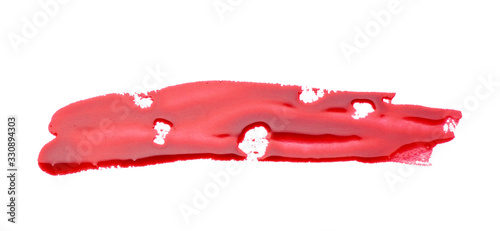 Blood spot on white background