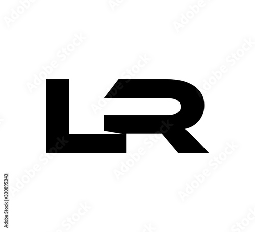Free Download Initial 2 letter Logo Modern Simple Black LR - GFXLoad