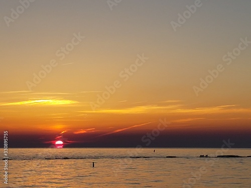 sunset on the lake