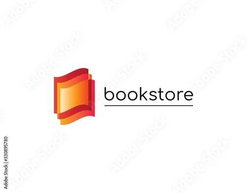 Abstract Book Logo Design Template Vector Illustration. Design with Modern and Colorful Concept Isolated on White Background. Suitable for Library, Bookstore, Reader Community, Publishing Company, etc