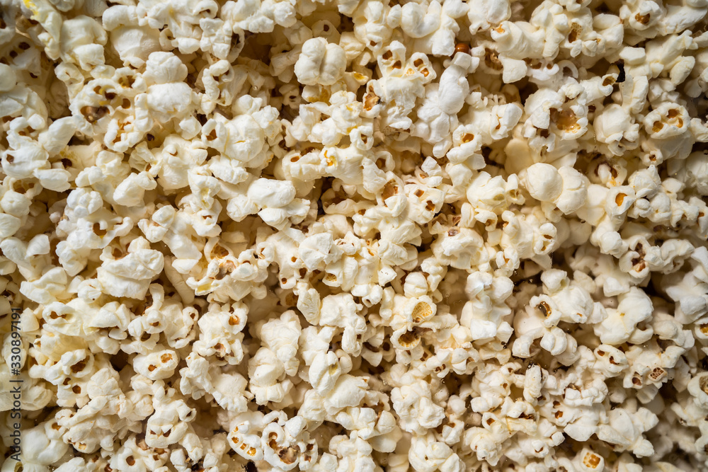 A pile of popcorn background
