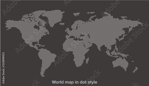 地図素材：世界地図 ドット タイル インフォグラフィック ダイアグラム モザイク