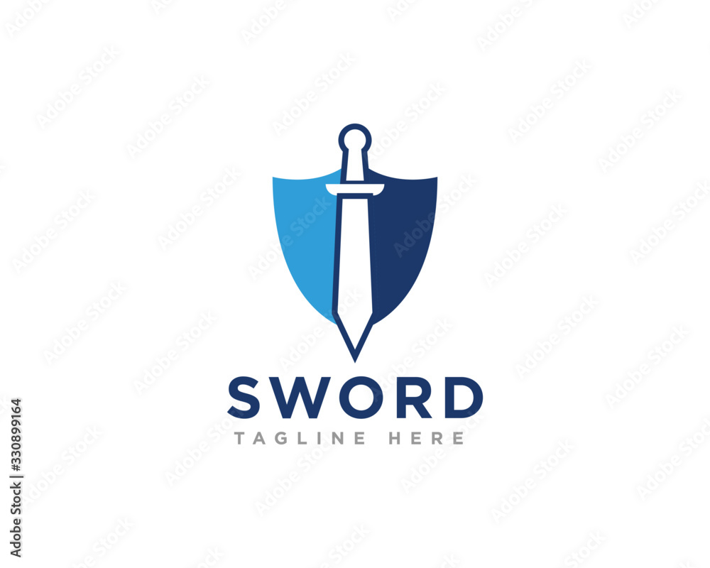 Sword Logo Icon Design Vector