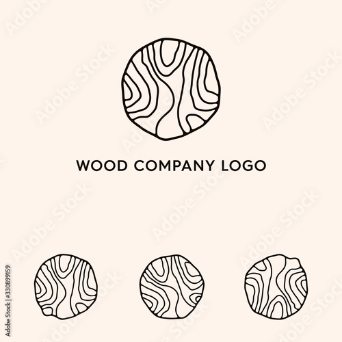 Circle wood pattern with variant style shape