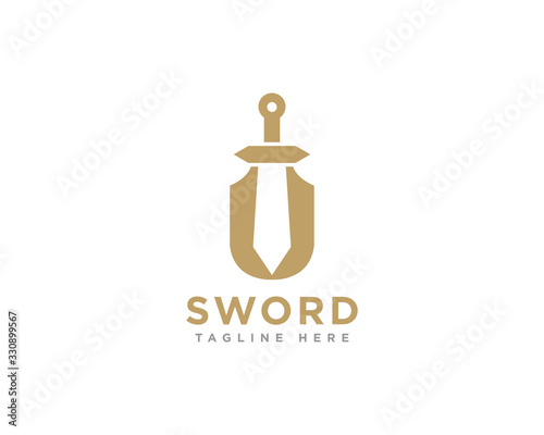 Sword Logo Icon Design Vector