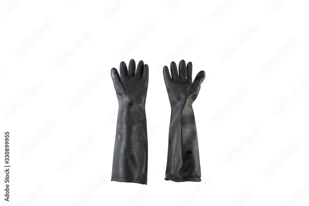 Obraz premium Rubber glove isolated on white background