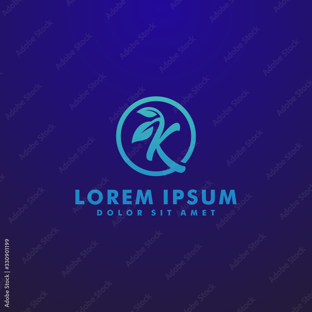 Fototapeta premium Letter K logo design vector illustration