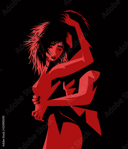sensual couple having tantra experience 