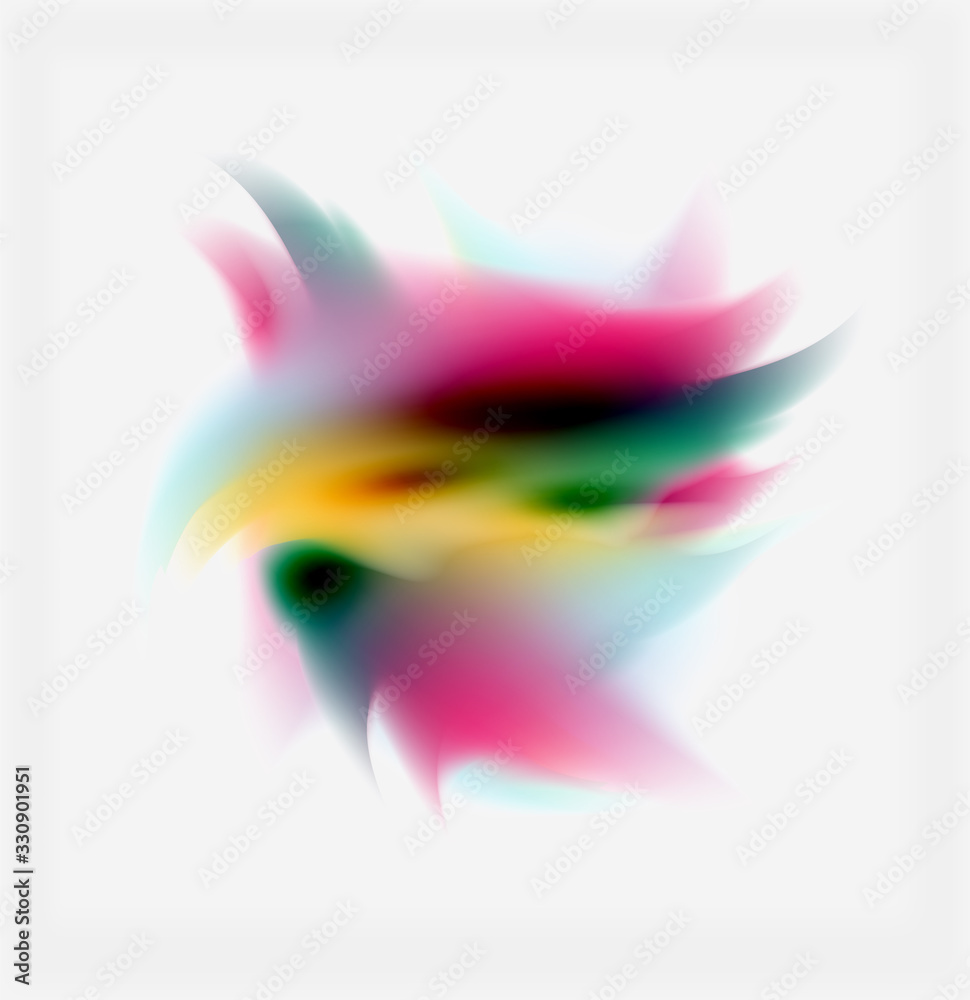 Obraz premium Liquid fluid color splashes abstract background, bright colorful shapes. Techno futuristic vector abstract background For Wallpaper, Banner, Background, Card, Book Illustration, landing page