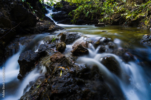 Long exposure of Stream of Jambughoda Wildlife Sanctuary photo