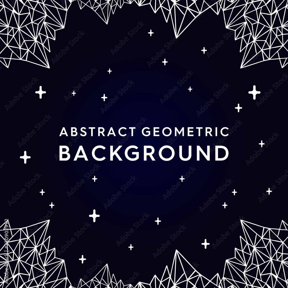 Fototapeta premium Abstract Mountain Geometric Dark Background