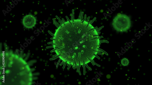 green microbes or bacteria