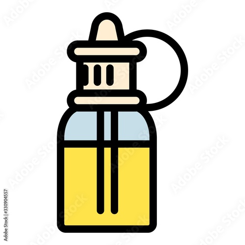 Electronic cigarette bottle liquid icon. Outline electronic cigarette bottle liquid vector icon for web design isolated on white background