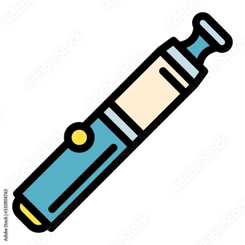 Vape cigarette icon. Outline vape cigarette vector icon for web design isolated on white background