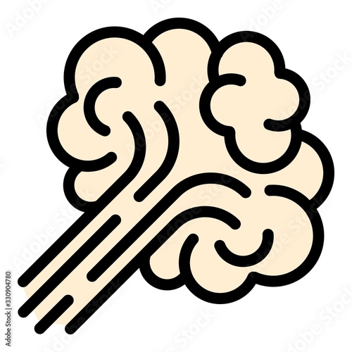 Vape smoke cloud icon. Outline vape smoke cloud vector icon for web design isolated on white background