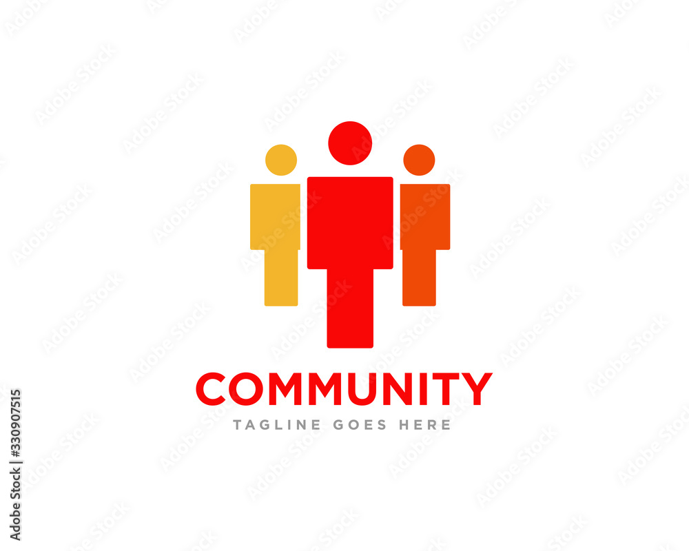 Community Logo Icon Design Vector