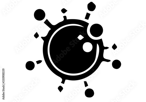 Virus Icon isolated on white background vector illustration