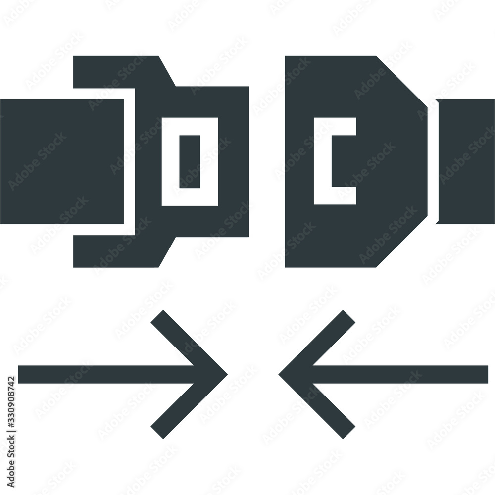 safety belt black icon on white background safety belt black icon on white background