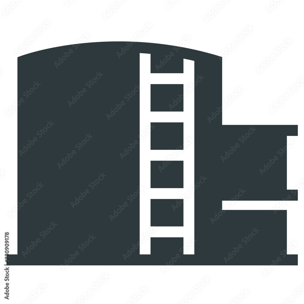 oil storage black icon on white background oil storage black icon on white background