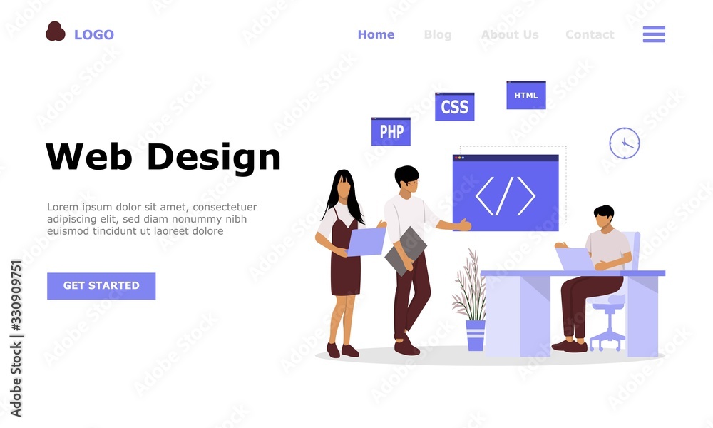 Web Design Vector Illustration Concept, Suitable for web landing page, ui,  mobile app, editorial design, flyer, banner, and other related occasion