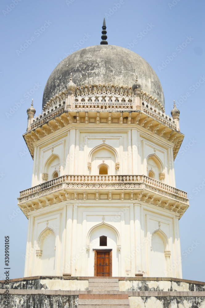 historical dome structures of seven tombs in hydrabad india