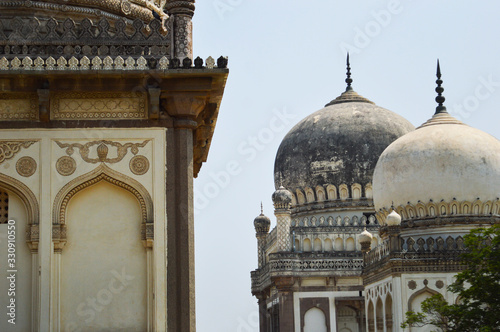 historical dome structures of seven tombs in hydrabad india photo