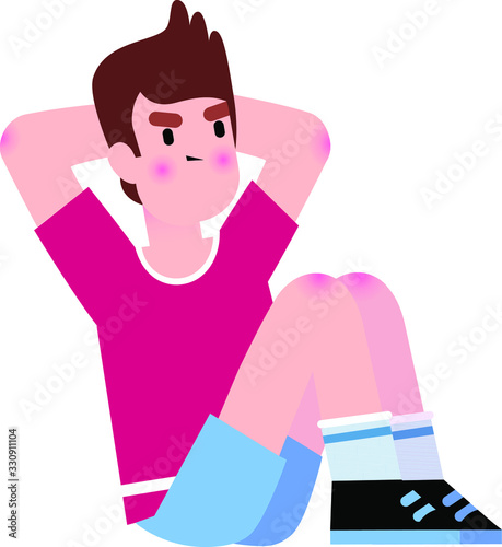 Man Doing a Series of Exercises 