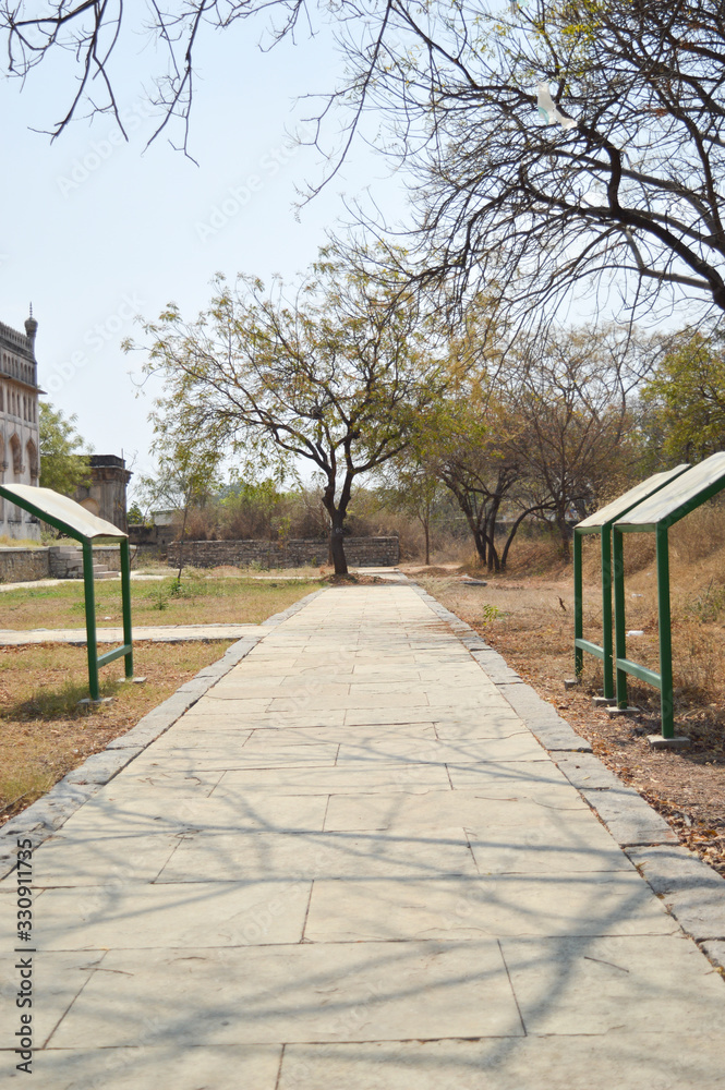 pathway of abandon fort in hyderabad india