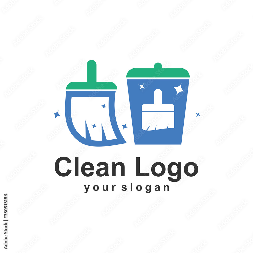 Clean Logo template vector illustration design Clean Logo template vector illustration design