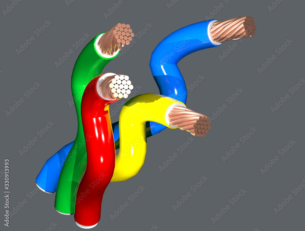 custom made wallpaper toronto digitalMulti Colored Electrical wires and cables