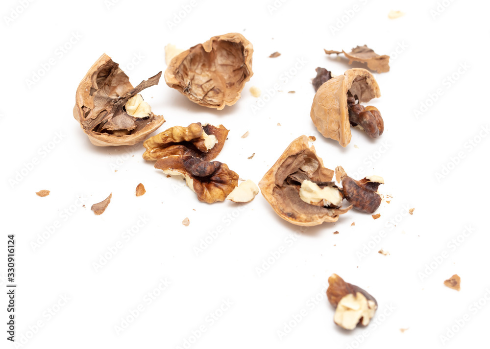 Walnuts isolated on a white background Walnuts isolated on a white background