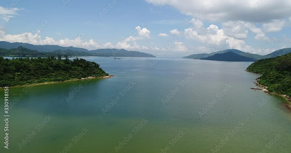 aerial view of mountain and sea. MaOnShan, Hong Kong aerial view of mountain and sea. MaOnShan, Hong Kong