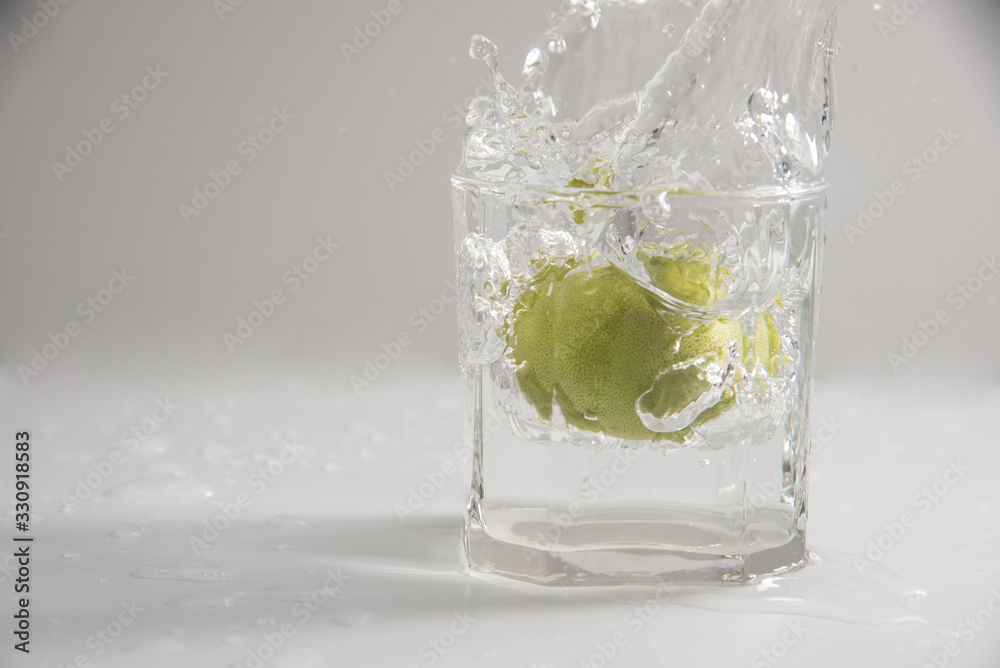 glass of water with ice and lemon glass of water with ice and lemon