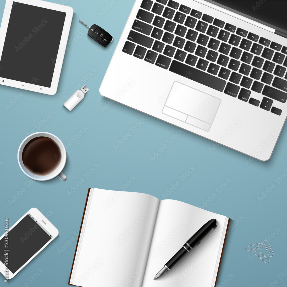 Creative business design workspace mock up with aids Creative business design workspace mock up with aids